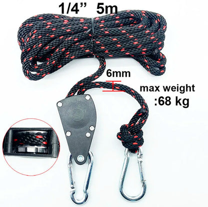 Camping Tent Tie down Rope Tightener Fastening Pulley Ratchet Hangers Awning Rope Hook Canopy Buckle Rope Tightening Straps Tool